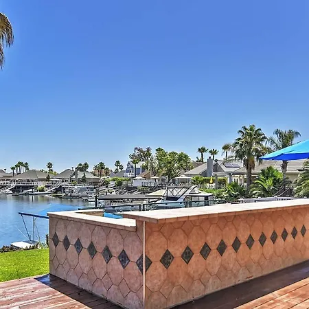 Waterfront Discovery Bay Home Outdoor Bar And Dock